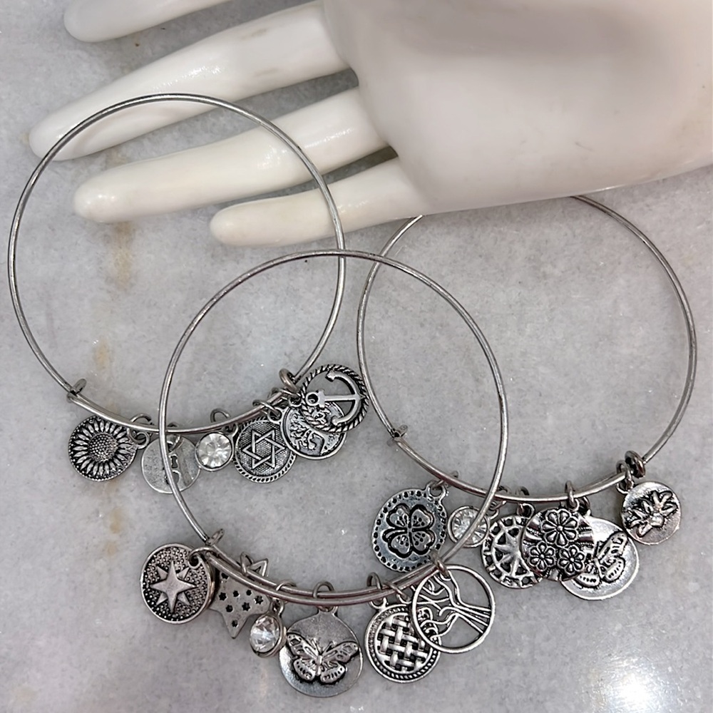 Multi Charm Bangle Bracelet Bundle